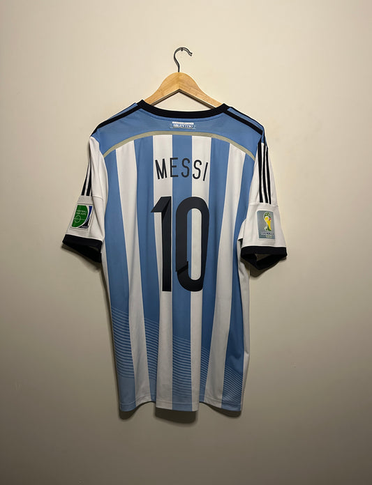 Lionel Messi FC Barcelona 2014 World Cup home football shirt (XL)