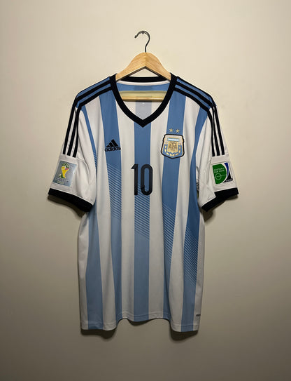 Lionel Messi FC Barcelona 2014 World Cup home football shirt (XL)