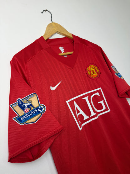 Cristiano Ronaldo Manchester United 2007-09 home football shirt (M)