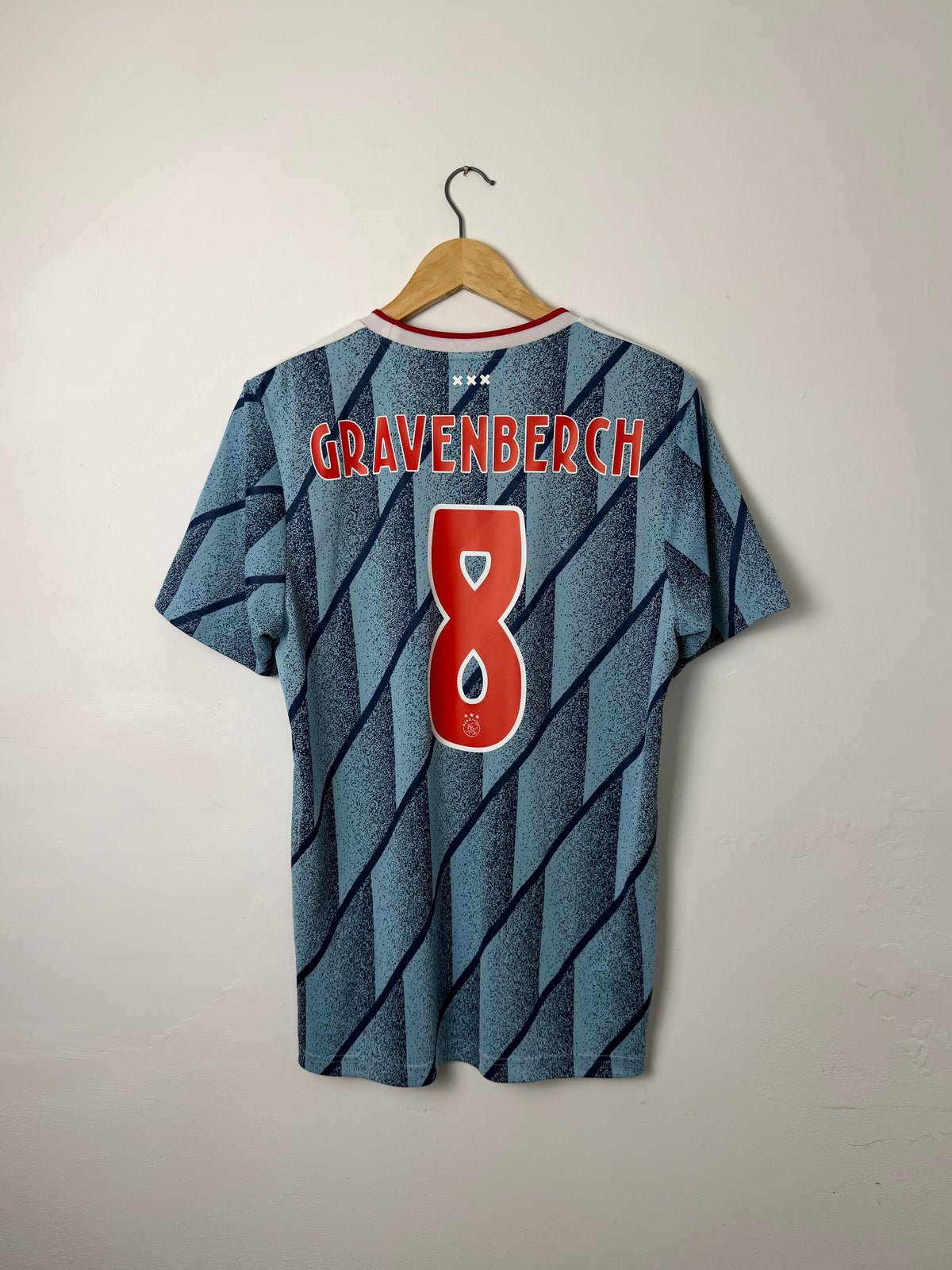 Ryan Gravenberch AFC Ajax 2020-21 away football shirt (M)