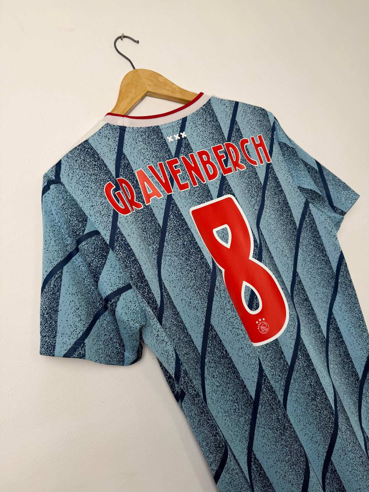 Ryan Gravenberch AFC Ajax 2020-21 away football shirt (M)