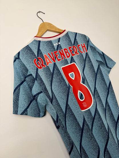 Ryan Gravenberch AFC Ajax 2020-21 away football shirt (M)