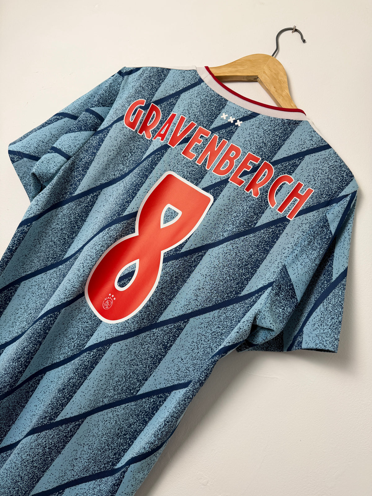 Ryan Gravenberch AFC Ajax 2020-21 away football shirt (M)