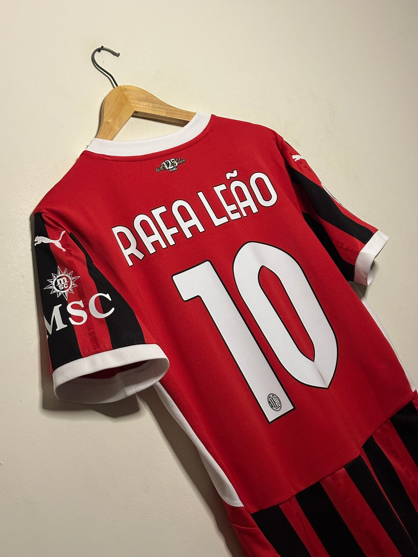 Rafa Leao AC Milan 2024-25 home football shirt (M)