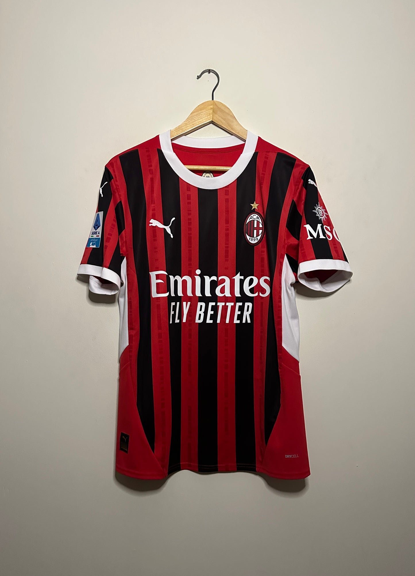 Rafa Leao AC Milan 2024-25 home football shirt (M)