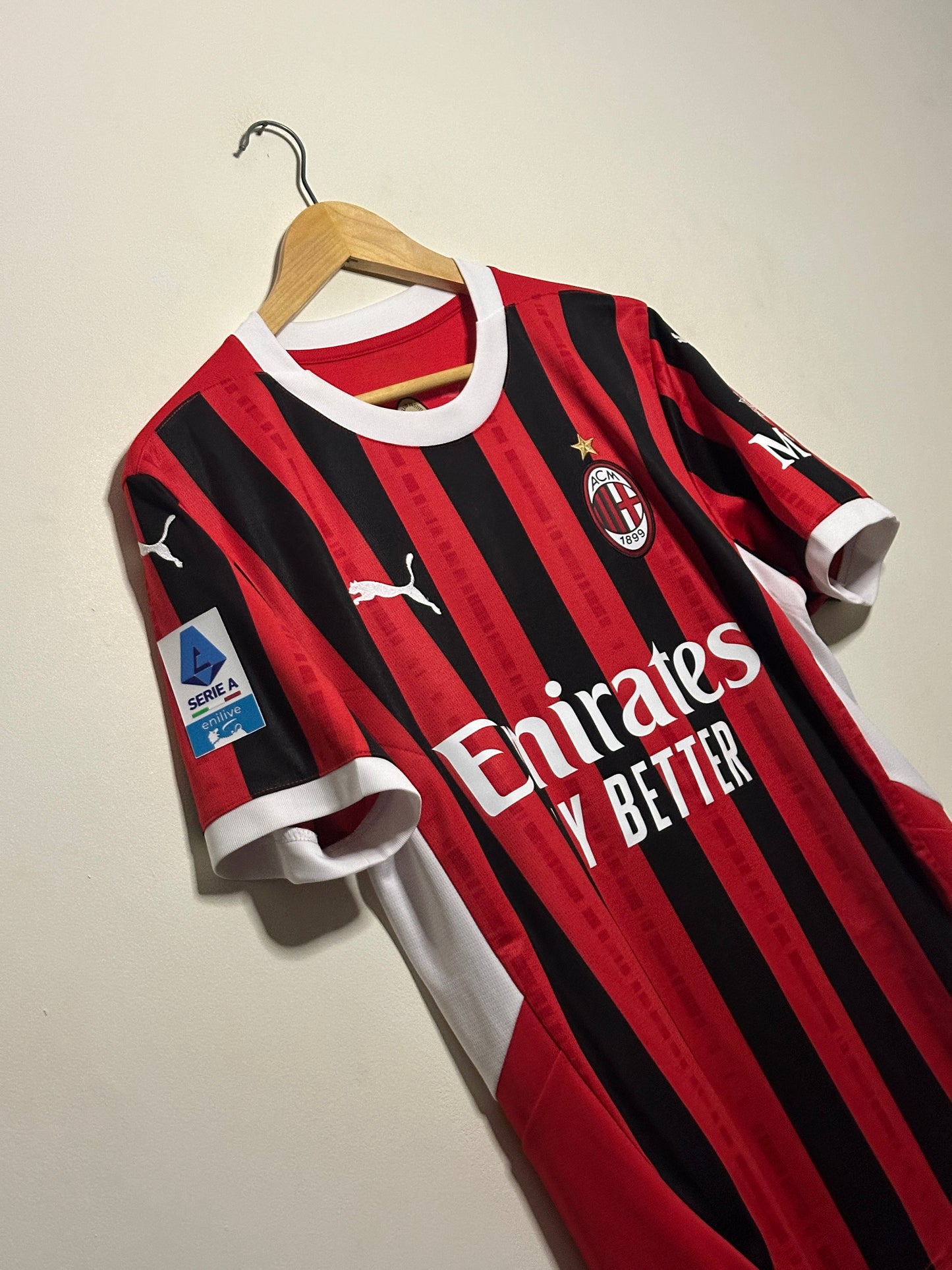 Rafa Leao AC Milan 2024-25 home football shirt (M)