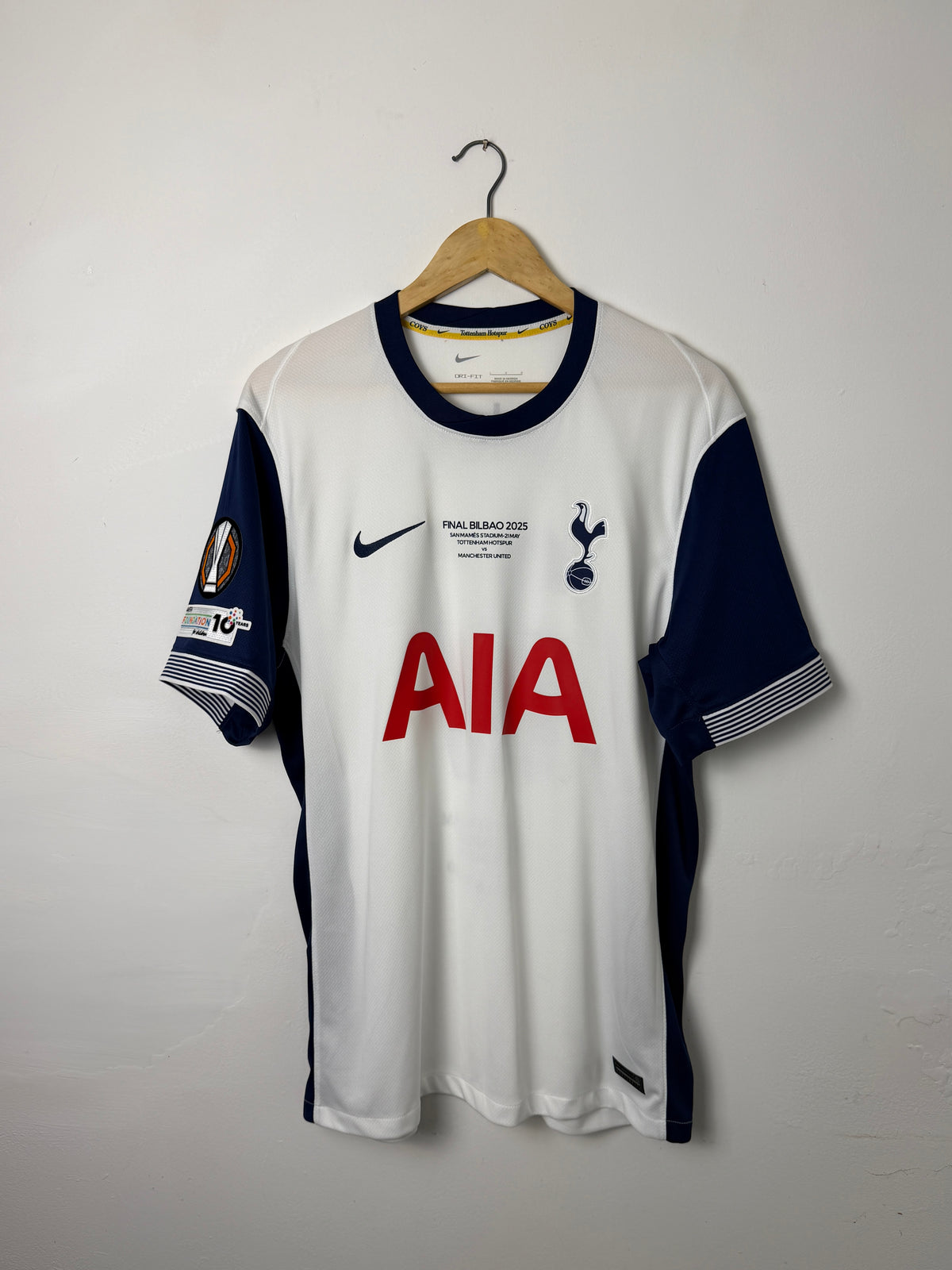 Micky Van De Ven Tottenham Hotspur 2024-25 Europa League final home football shirt (L)