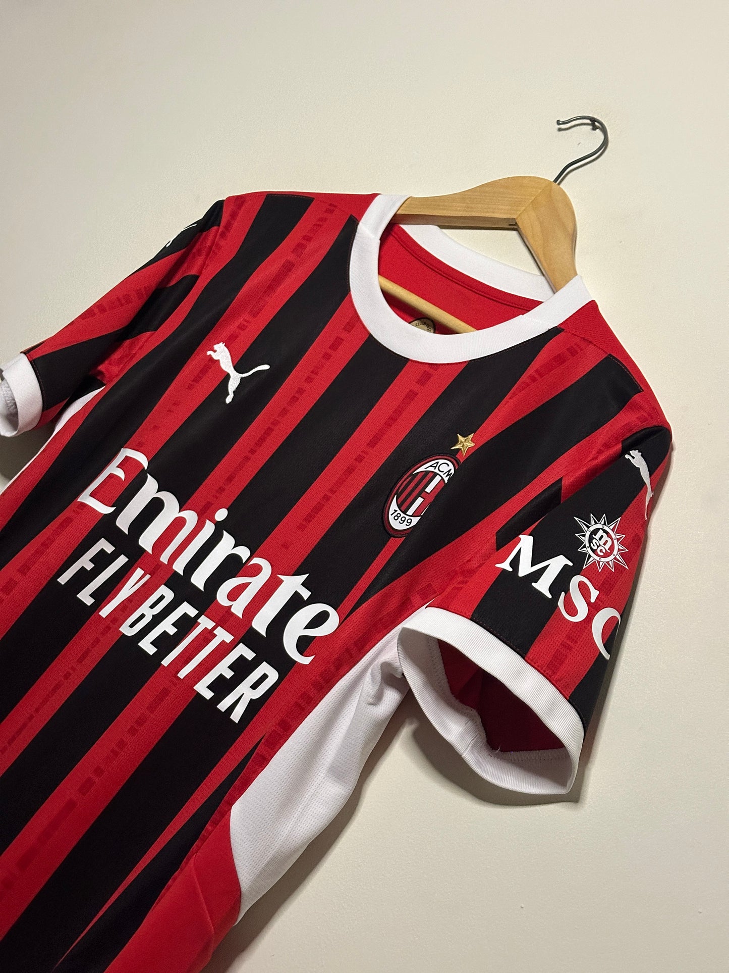 Rafa Leao AC Milan 2024-25 home football shirt (M)