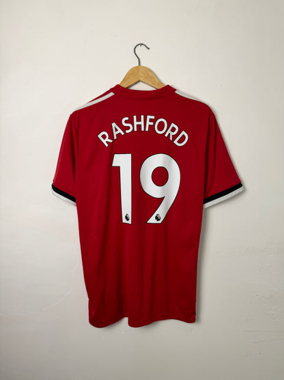 Marcus Rashford Manchester United 2017-18 home football shirt (L)