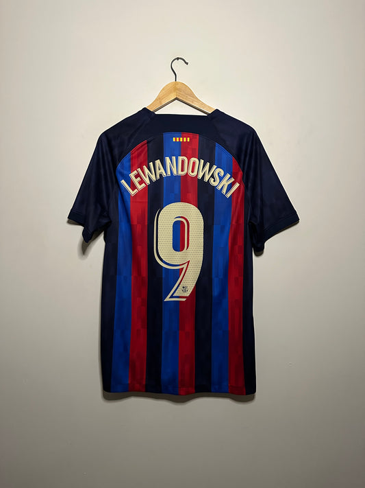 Robert Lewandowski FC Barcelona x OVO 2022-23 home football shirt (L)