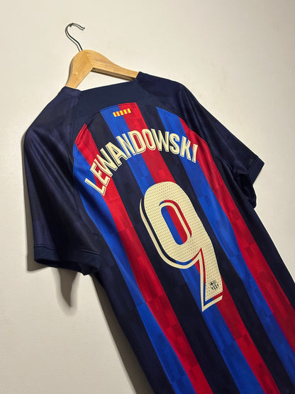 Robert Lewandowski FC Barcelona x OVO 2022-23 home football shirt (L)