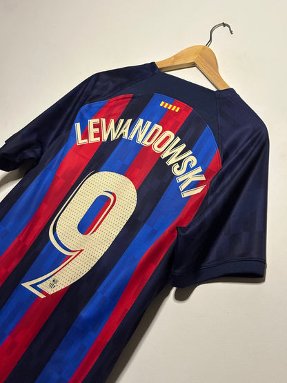 Robert Lewandowski FC Barcelona x OVO 2022-23 home football shirt (L)