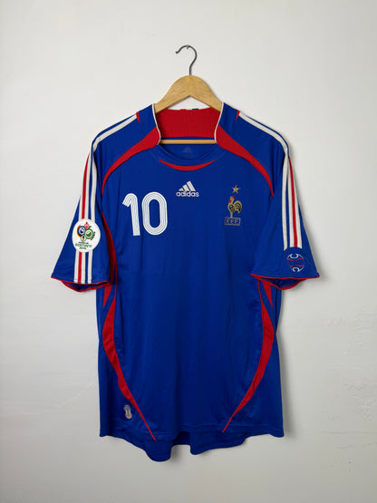 Zinedine Zidane France 2006 World Cup home football shirt (XL)