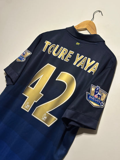 Yaya Toure Manchester City FC 2014-15 away football shirt (XL)
