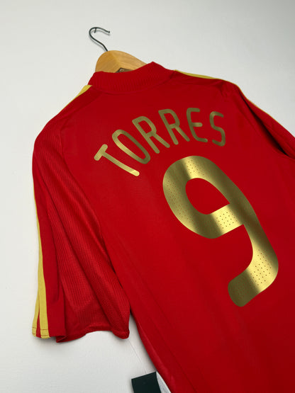 Fernando Torres Spain 2008 home football shirt (M)