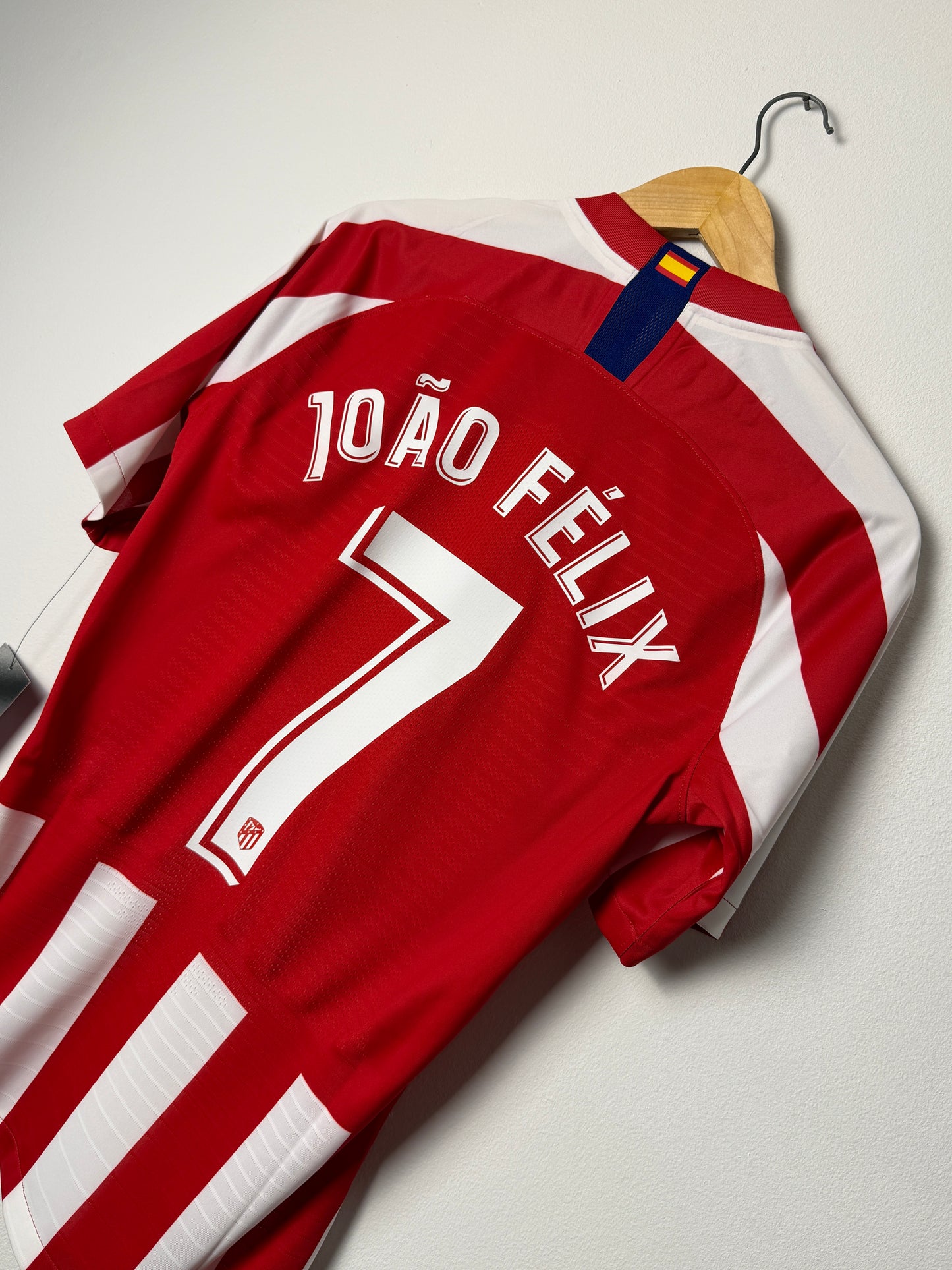 Joao Felix Atletico Madrid 2019-20 player spec home football shirt (M)