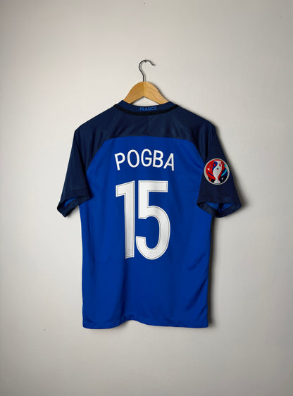 Paul Pogba France 2016 Euro home football shirt (M)