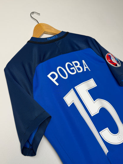 Paul Pogba France 2016 Euro home football shirt (M)