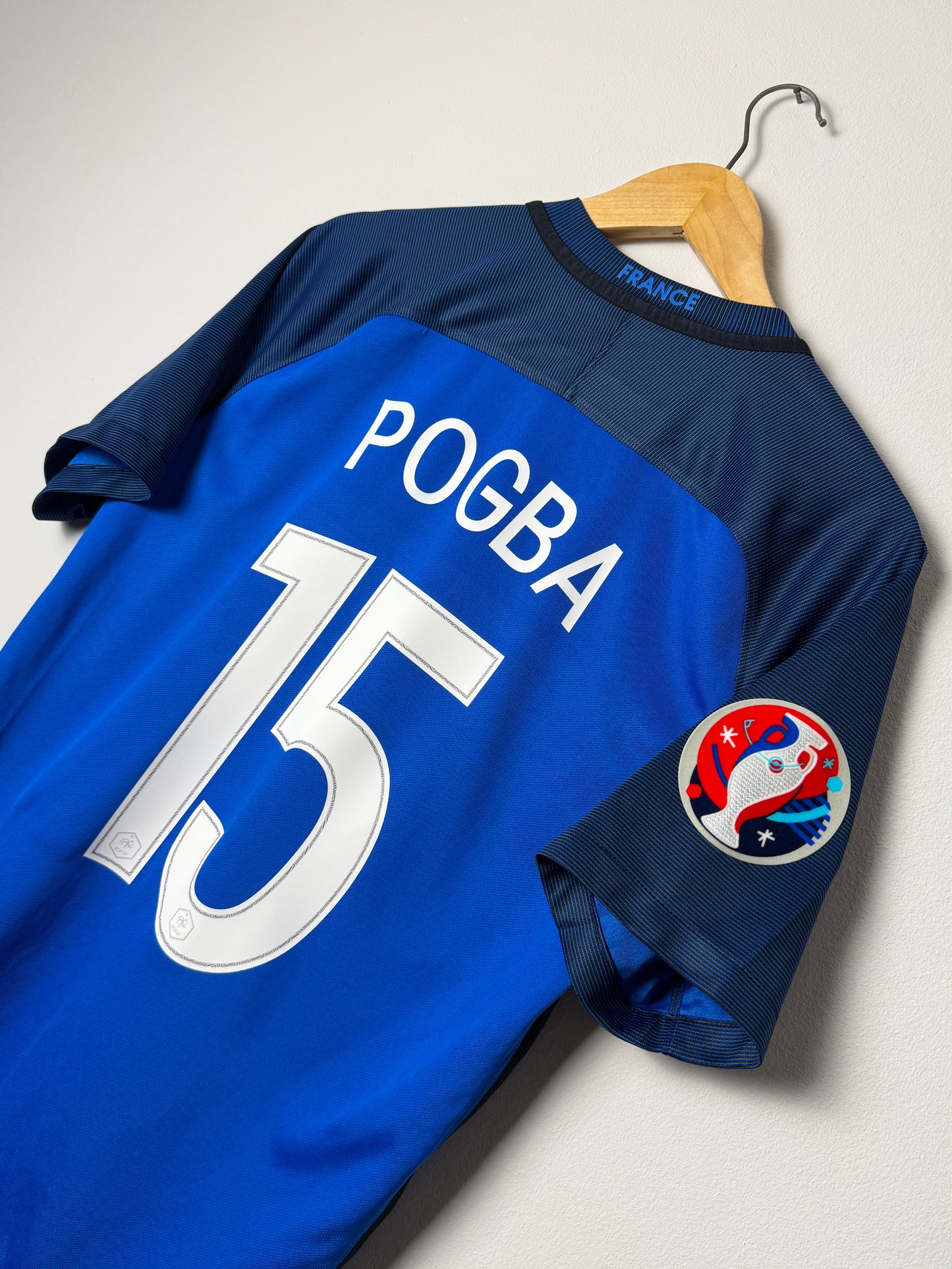 Paul Pogba France 2016 Euro home football shirt (M)