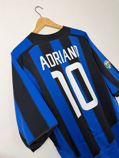 Adriano Inter Milan 2003-04 home football shirt (XXL)