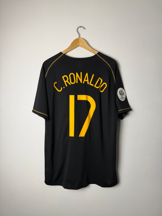 Cristiano Ronaldo Portugal 2006 away football shirt (L)