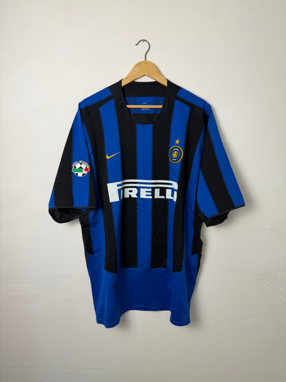 Adriano Inter Milan 2003-04 home football shirt (XXL)