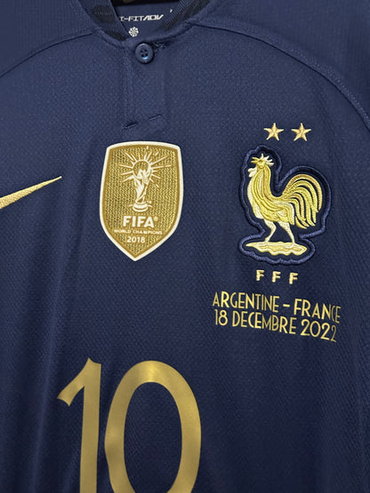 Kylian Mbappe France 2022 World Cup home football shirt (M)