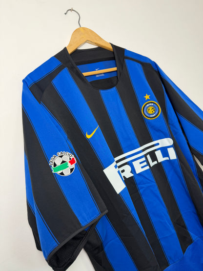 Adriano Inter Milan 2003-04 home football shirt (XXL)