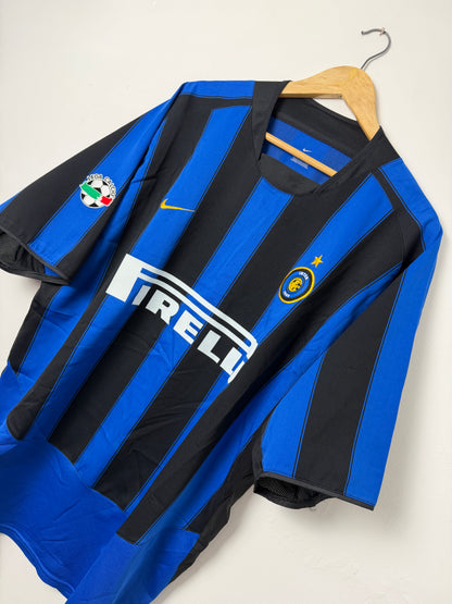 Adriano Inter Milan 2003-04 home football shirt (XXL)