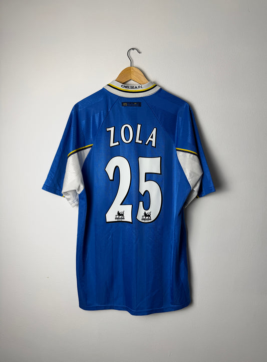 Gianfranco Zola Chelsea FC 1997-99 home football shirt (XL)