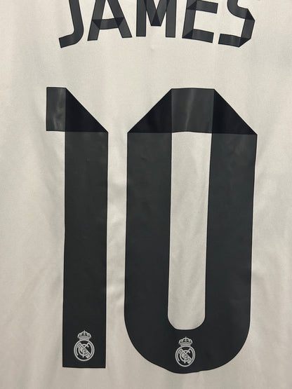 James Rodriguez Real Madrid CF 2014-15 long sleeve home football shirt (M)