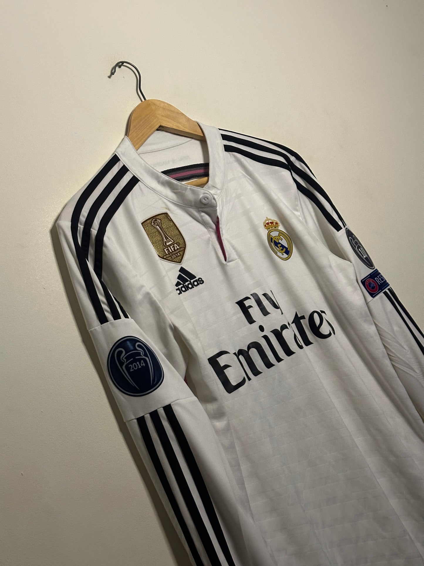 James Rodriguez Real Madrid CF 2014-15 long sleeve home football shirt (M)