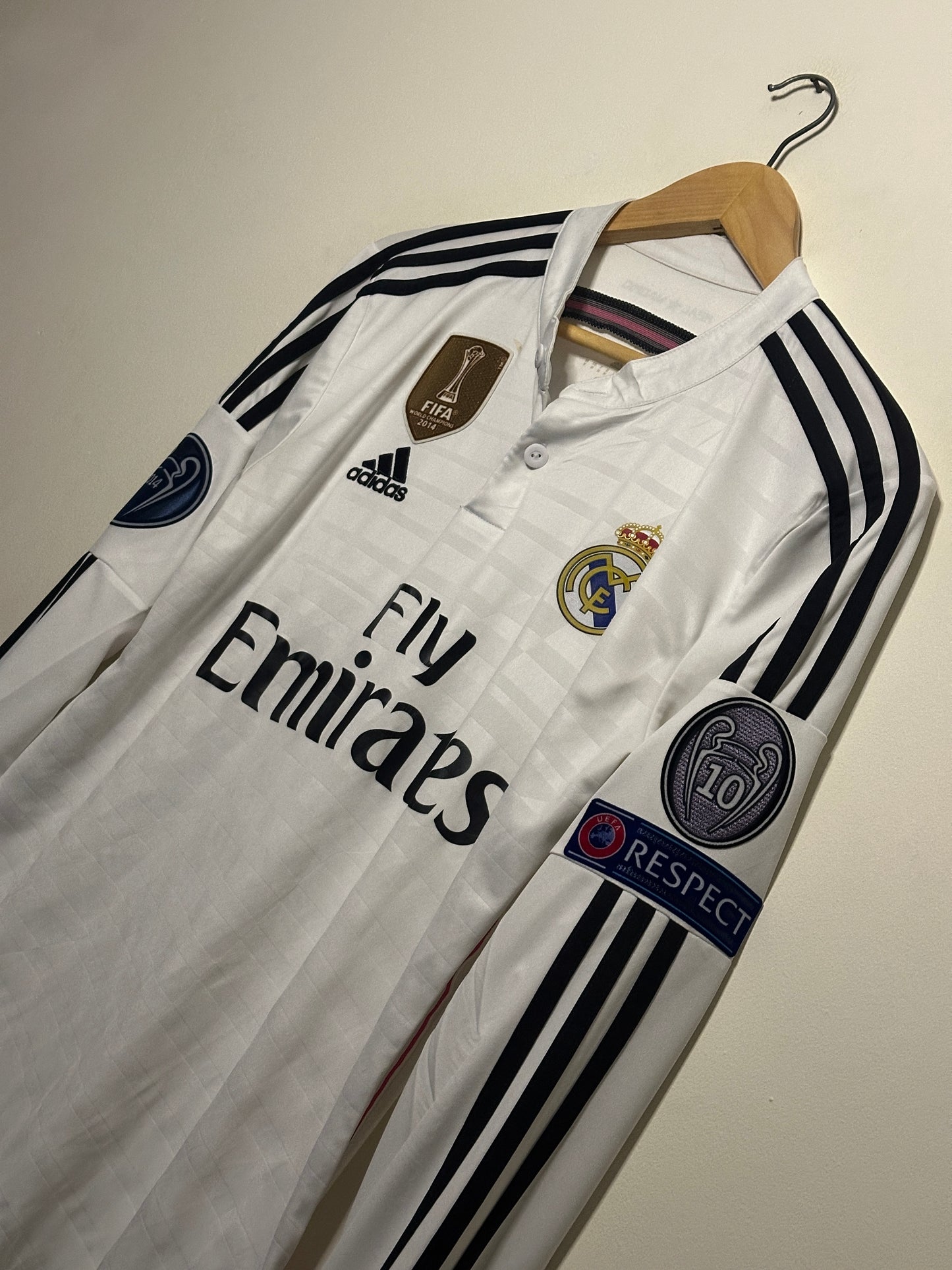 James Rodriguez Real Madrid CF 2014-15 long sleeve home football shirt (M)