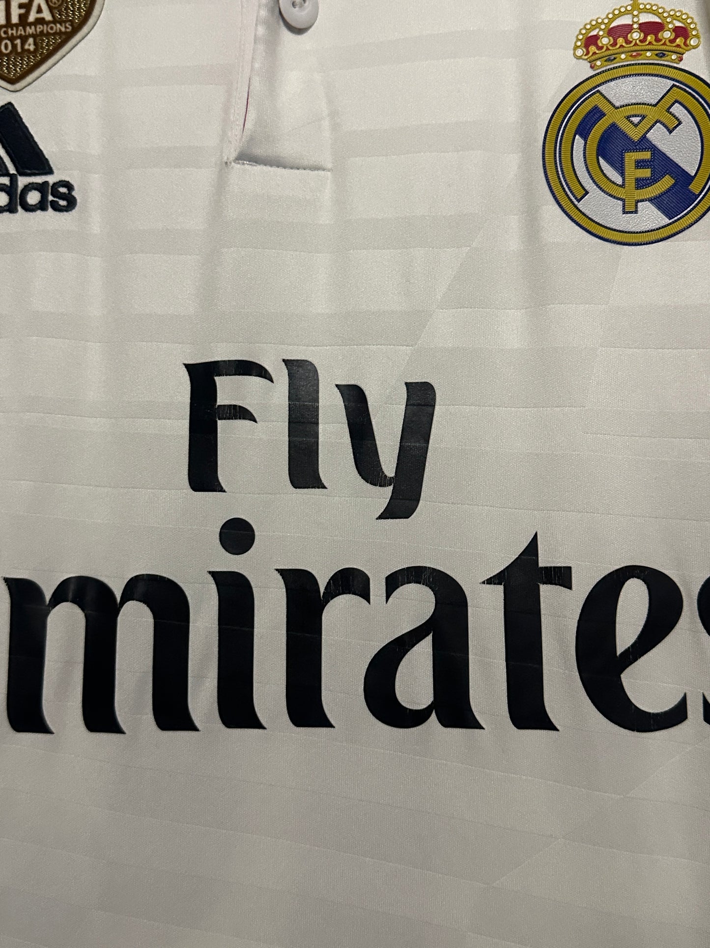 James Rodriguez Real Madrid CF 2014-15 long sleeve home football shirt (M)