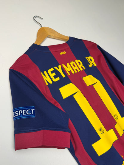 Neymar JR FC Barcelona 2014-15 Champions League final home football shirt (S)