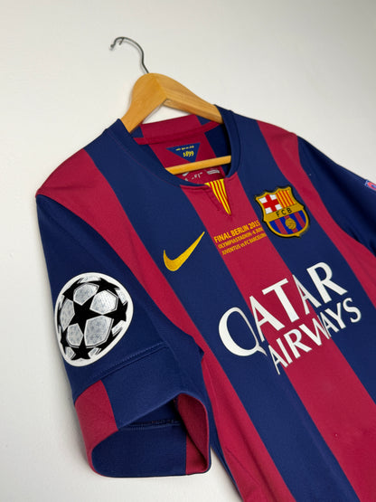 Neymar JR FC Barcelona 2014-15 Champions League final home football shirt (S)