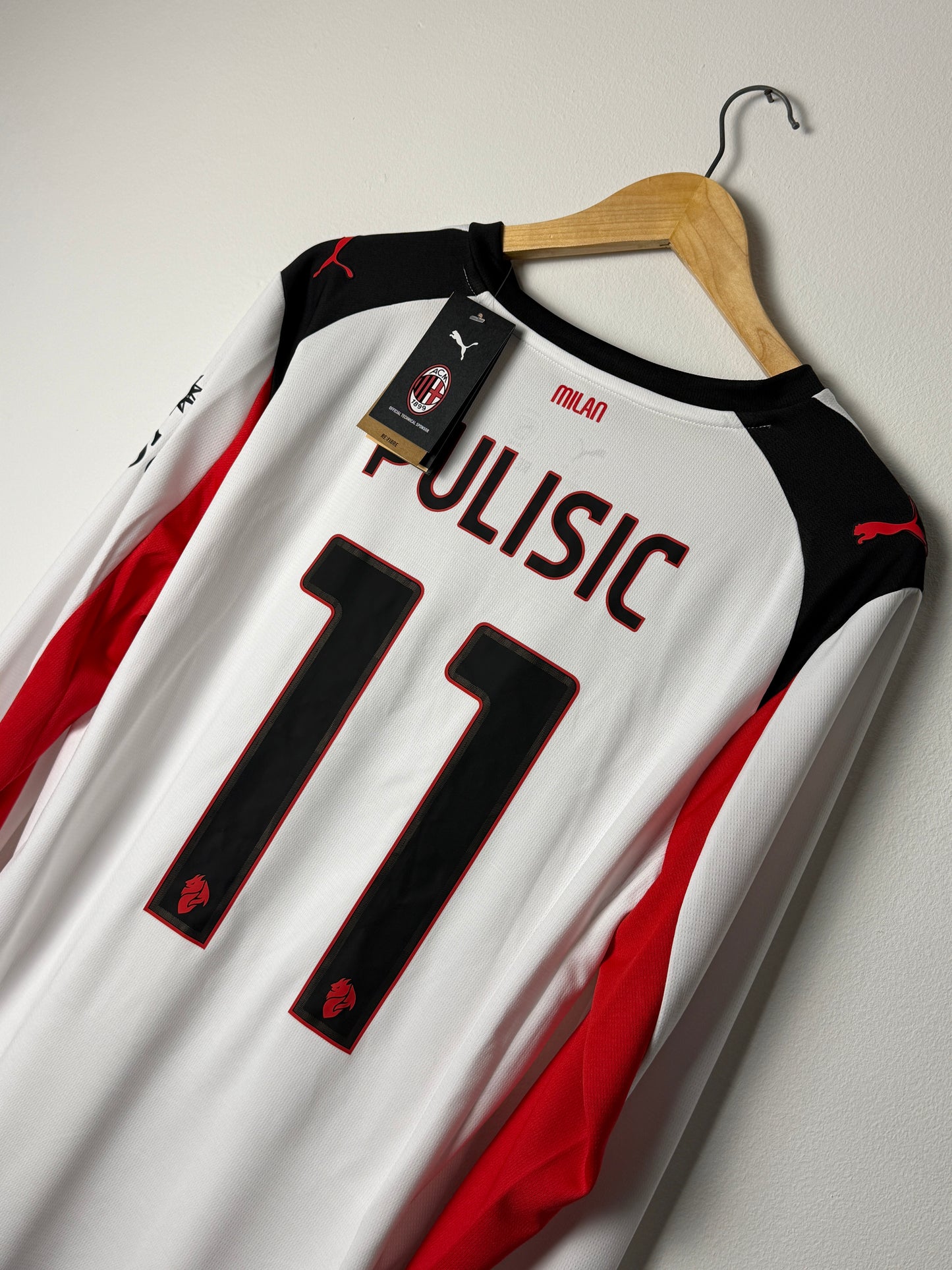 Christian Pulisic AC Milan 2025-26 away long sleeve football shirt (L)