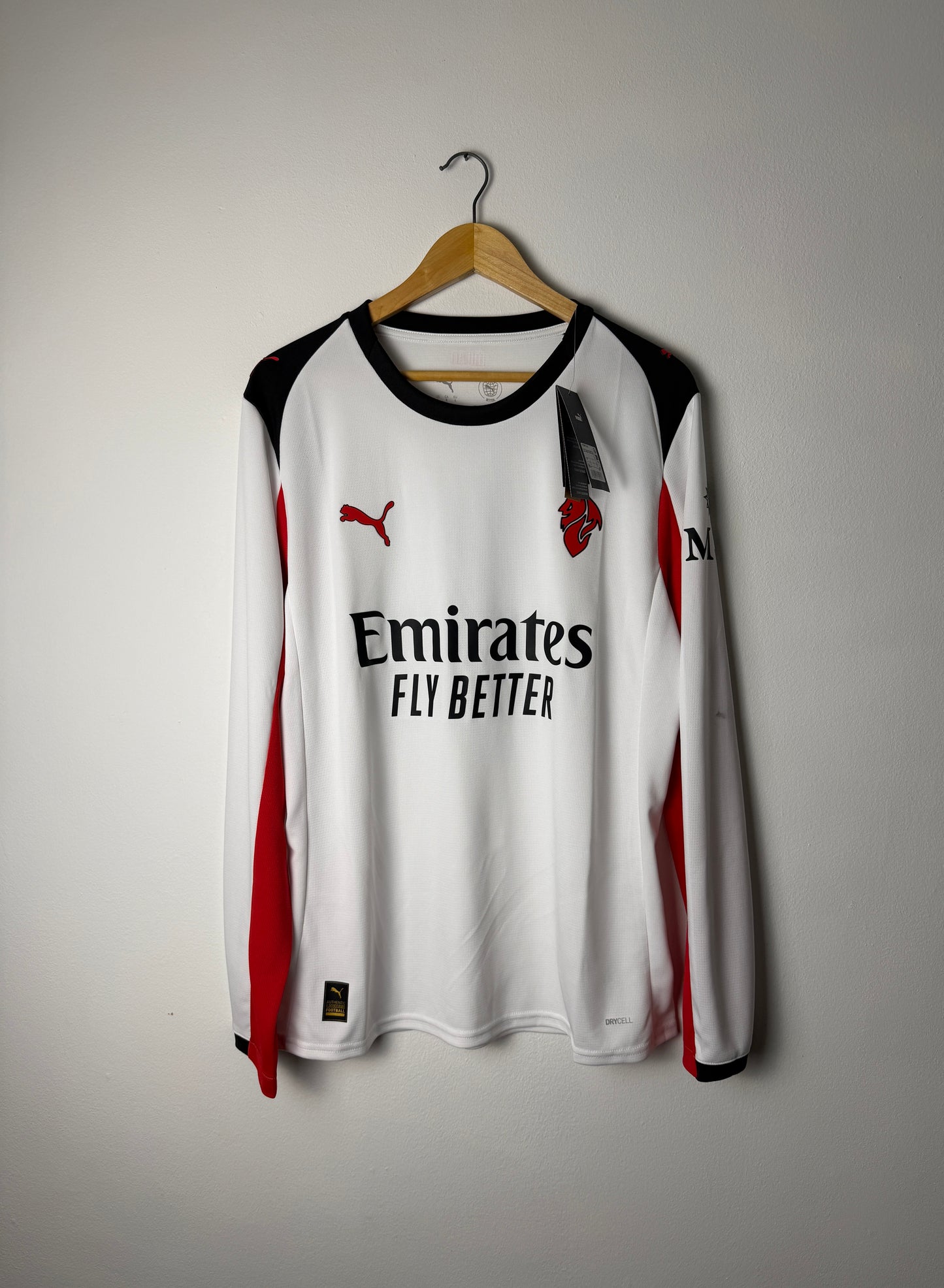 Christian Pulisic AC Milan 2025-26 away long sleeve football shirt (L)