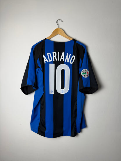 Adriano Inter Milan 2004-05 home football shirt (XL)
