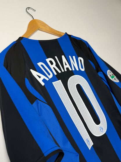 Adriano Inter Milan 2004-05 home football shirt (XL)