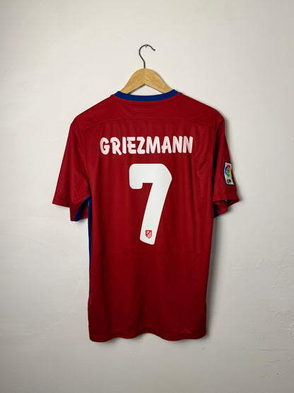 Antoine Griezmann Atletico Madrid 2015-16 home football shirt (M)