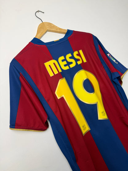 Lionel Messi FC Barcelona 2007-08 home football shirt (M)