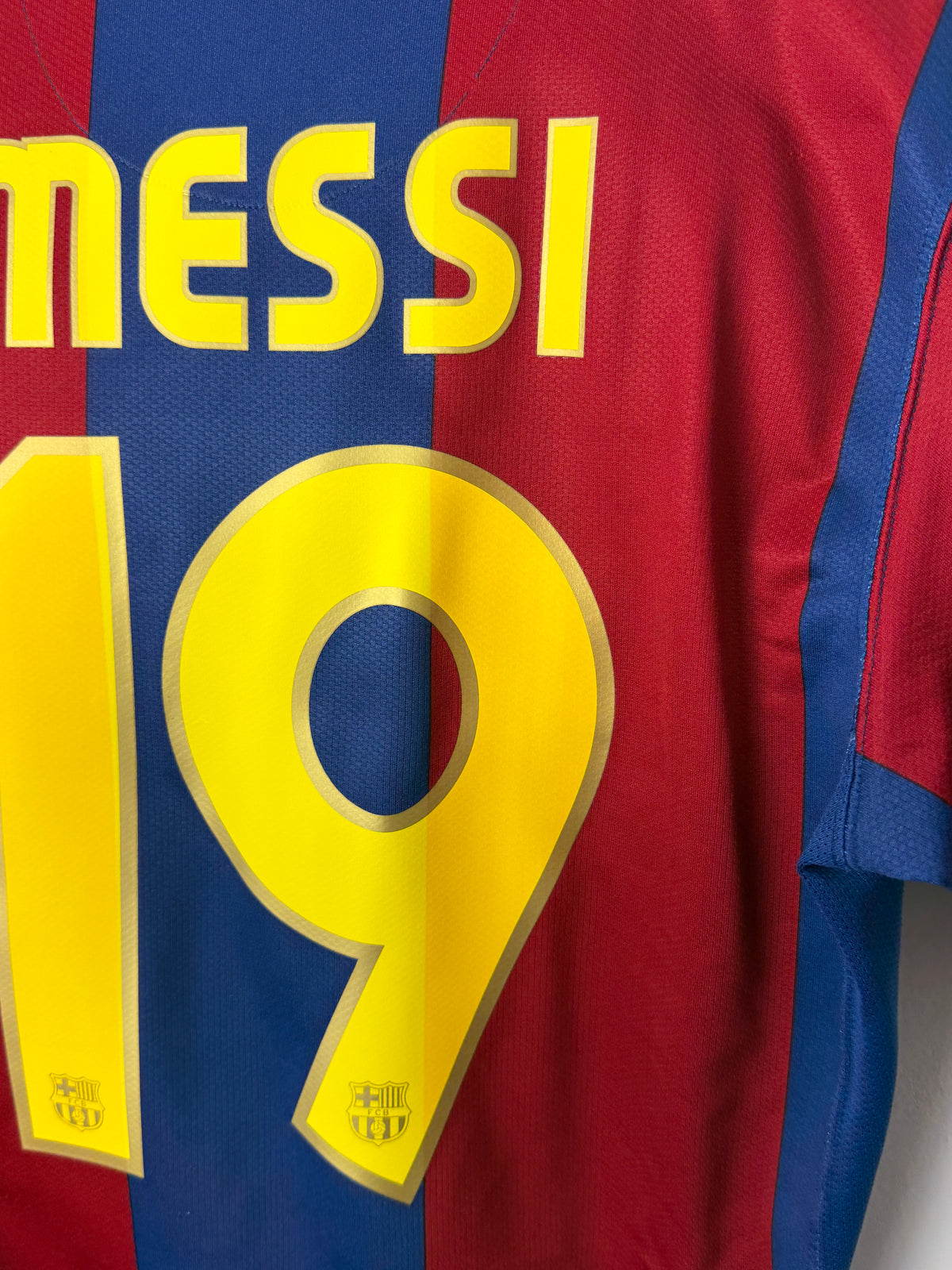 Lionel Messi FC Barcelona 2007-08 home football shirt (M)