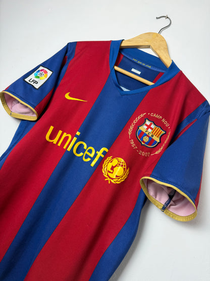 Lionel Messi FC Barcelona 2007-08 home football shirt (M)