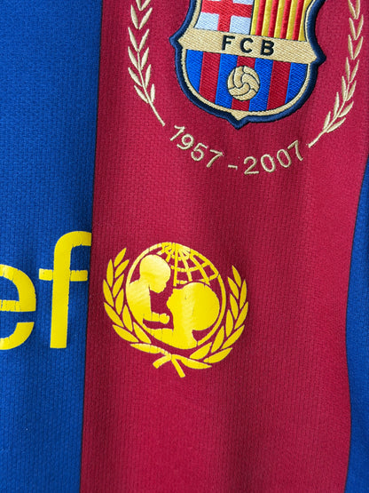Lionel Messi FC Barcelona 2007-08 home football shirt (M)