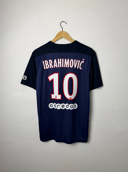 Zlatan Ibrahimovic PSG 2015-16 home football shirt (M)