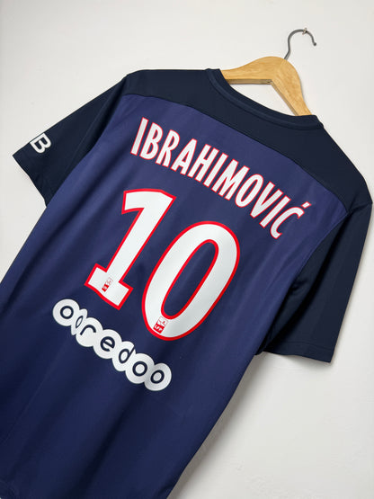 Zlatan Ibrahimovic PSG 2015-16 home football shirt (M)
