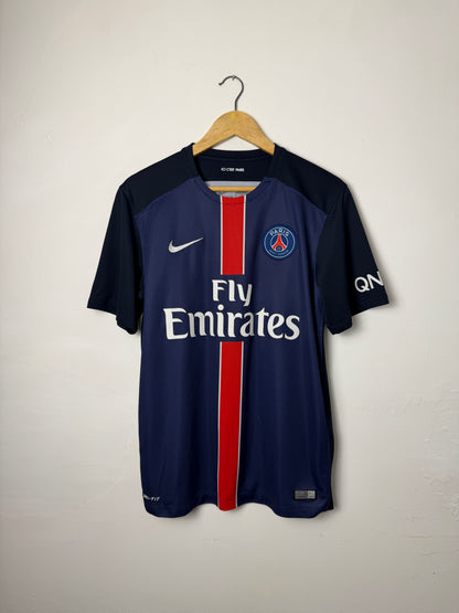 Zlatan Ibrahimovic PSG 2015-16 home football shirt (M)