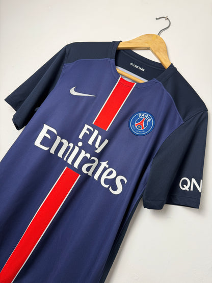 Zlatan Ibrahimovic PSG 2015-16 home football shirt (M)
