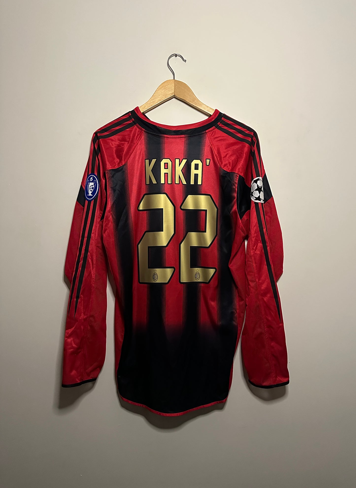 Kaka AC Milan 2004-05 long sleeve home football shirt (M)